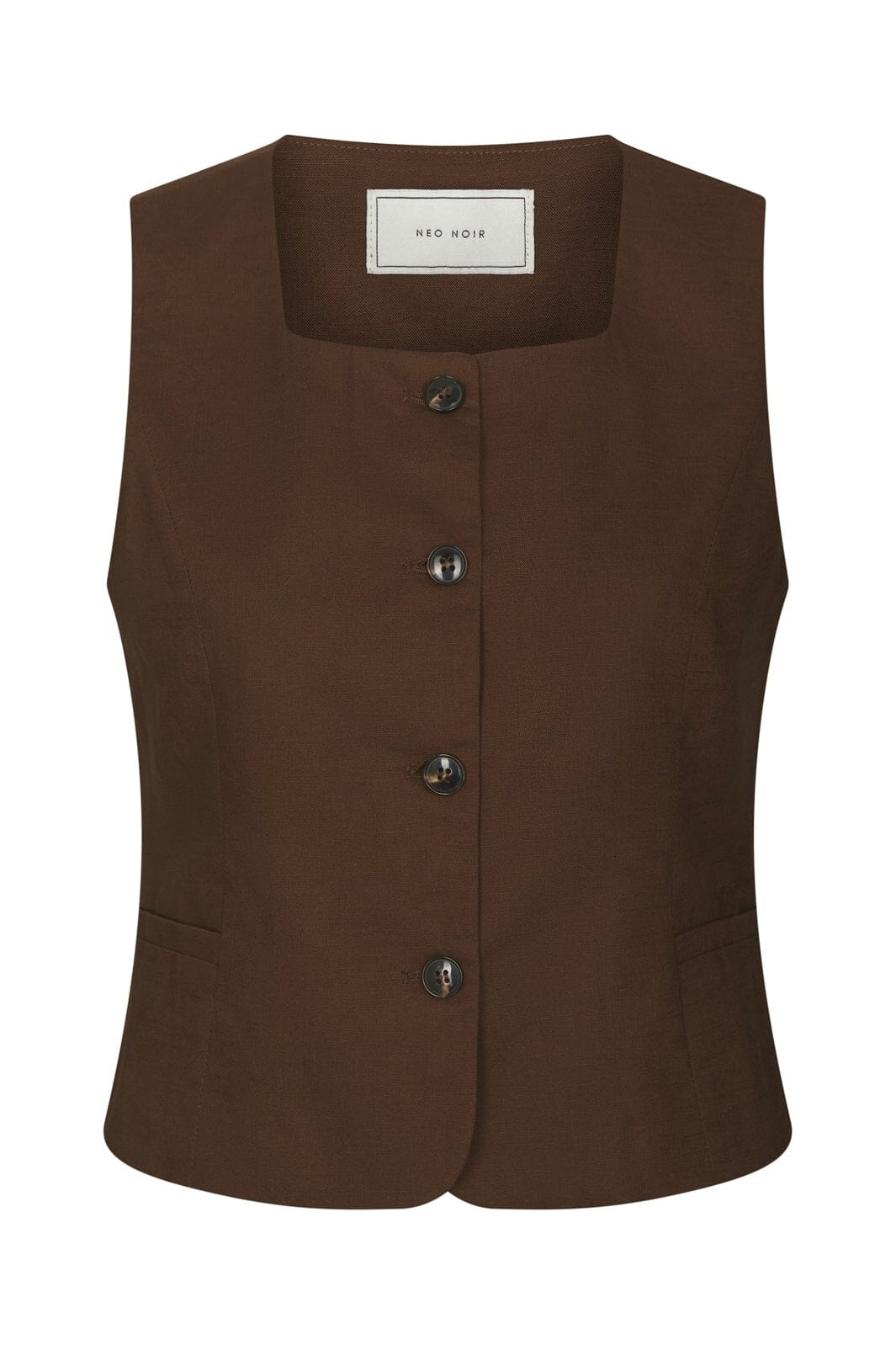Neo Noir Yula Linen Waistcoat