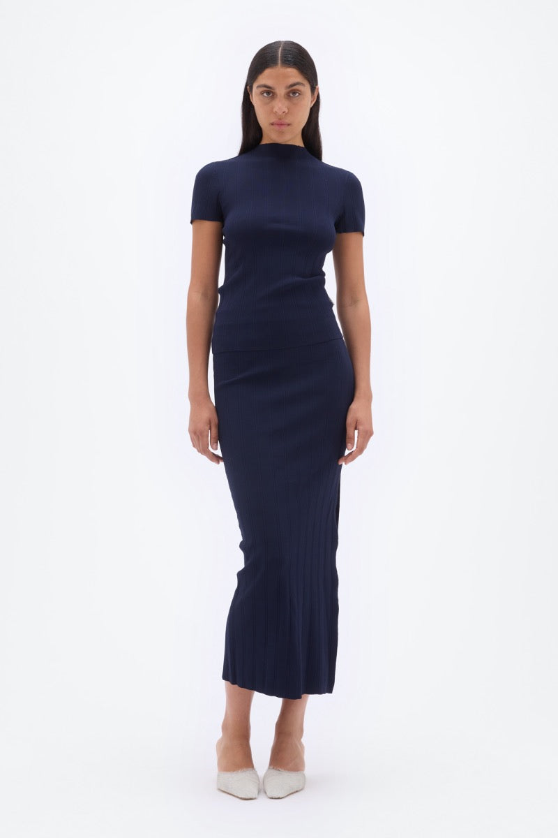 Remain Midi Skirt Navy