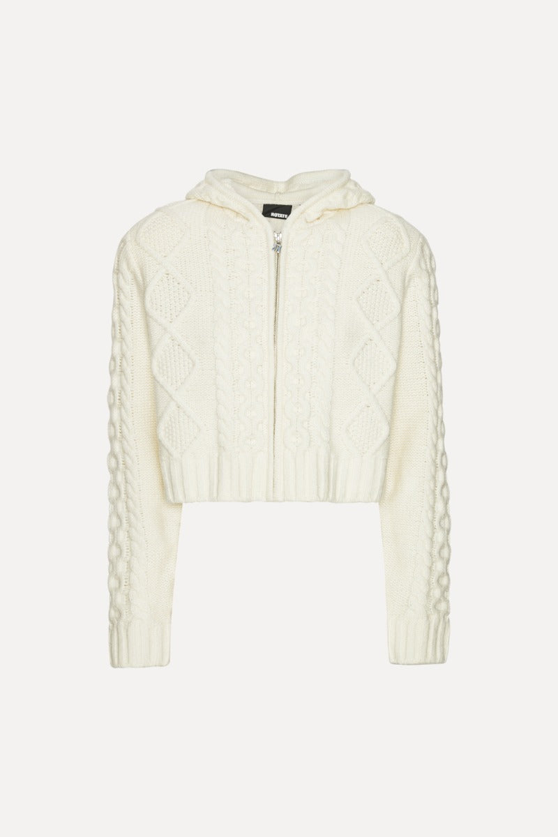 ROTATE Cable Zip Cardigan