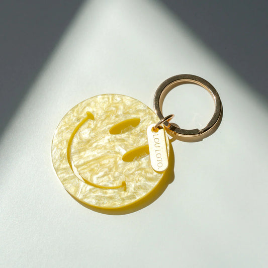 Lou Loto Gelber Smiley Schlüsselanhänger