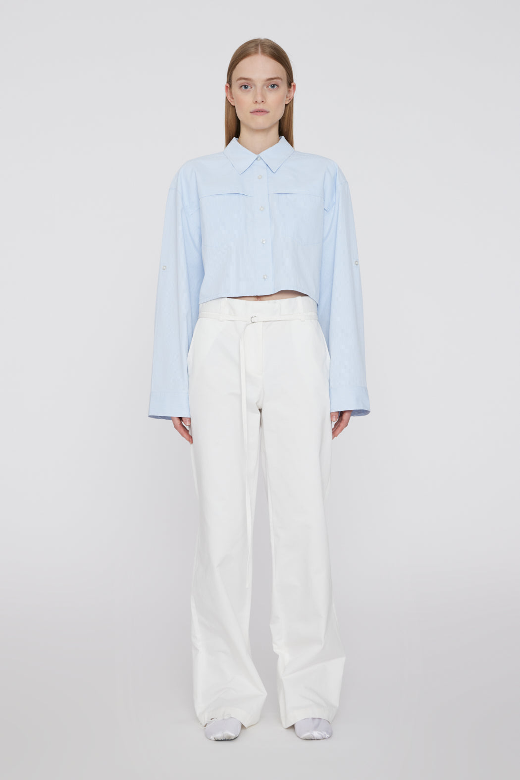 Remain Striped Cropped Shirt