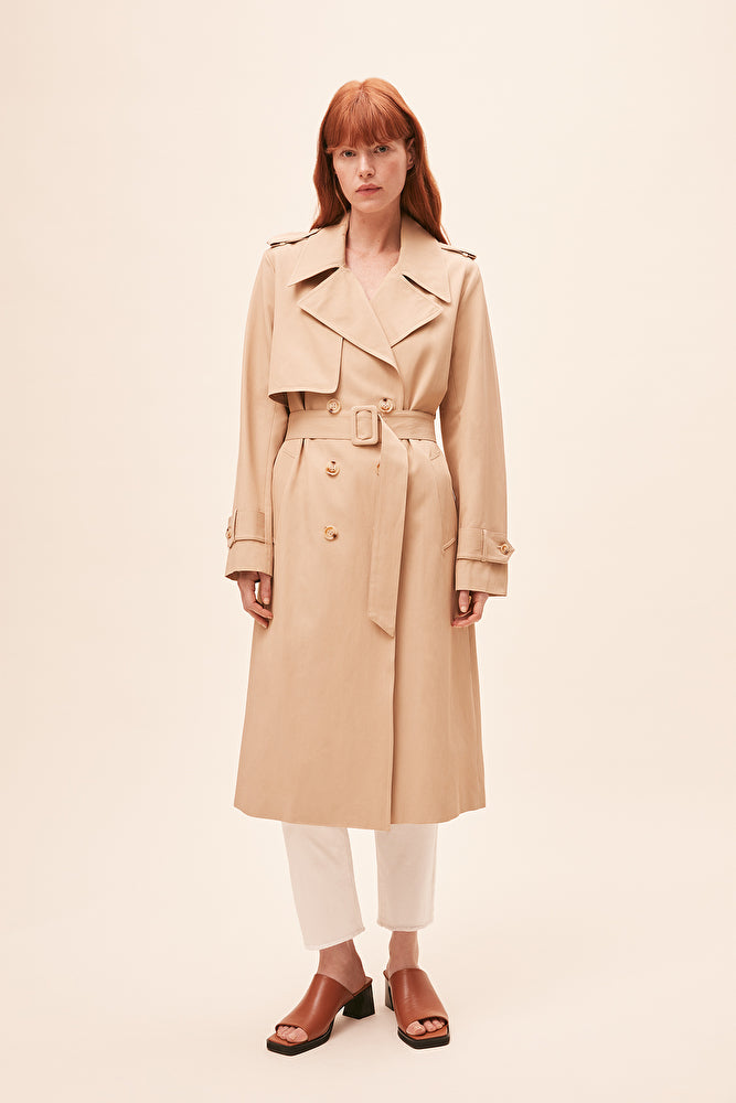 Suncoo Belted Trench Camel