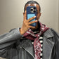 G-Paisley Scarf Silk Burgundy