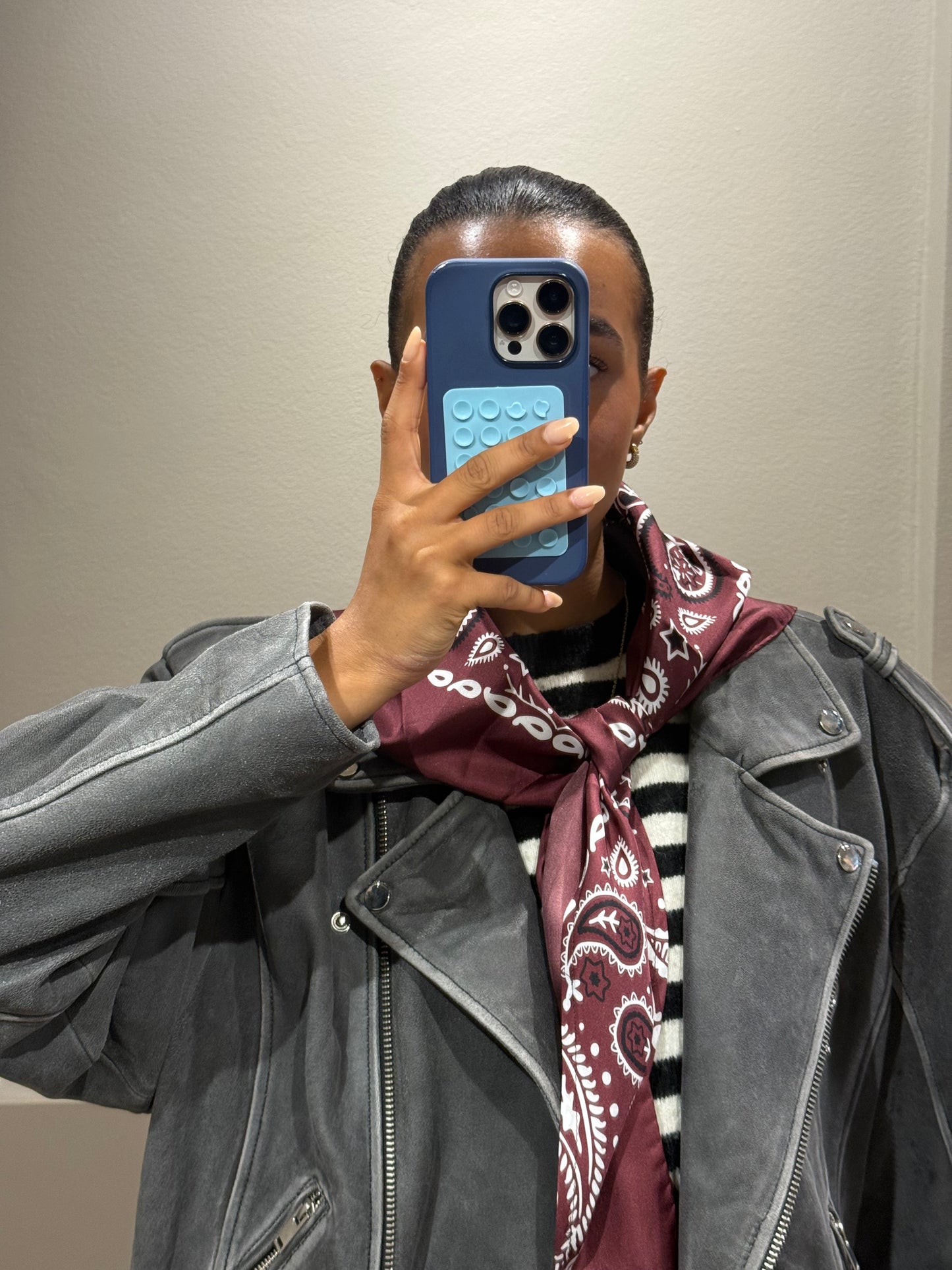 G-Paisley Scarf Silk Burgundy