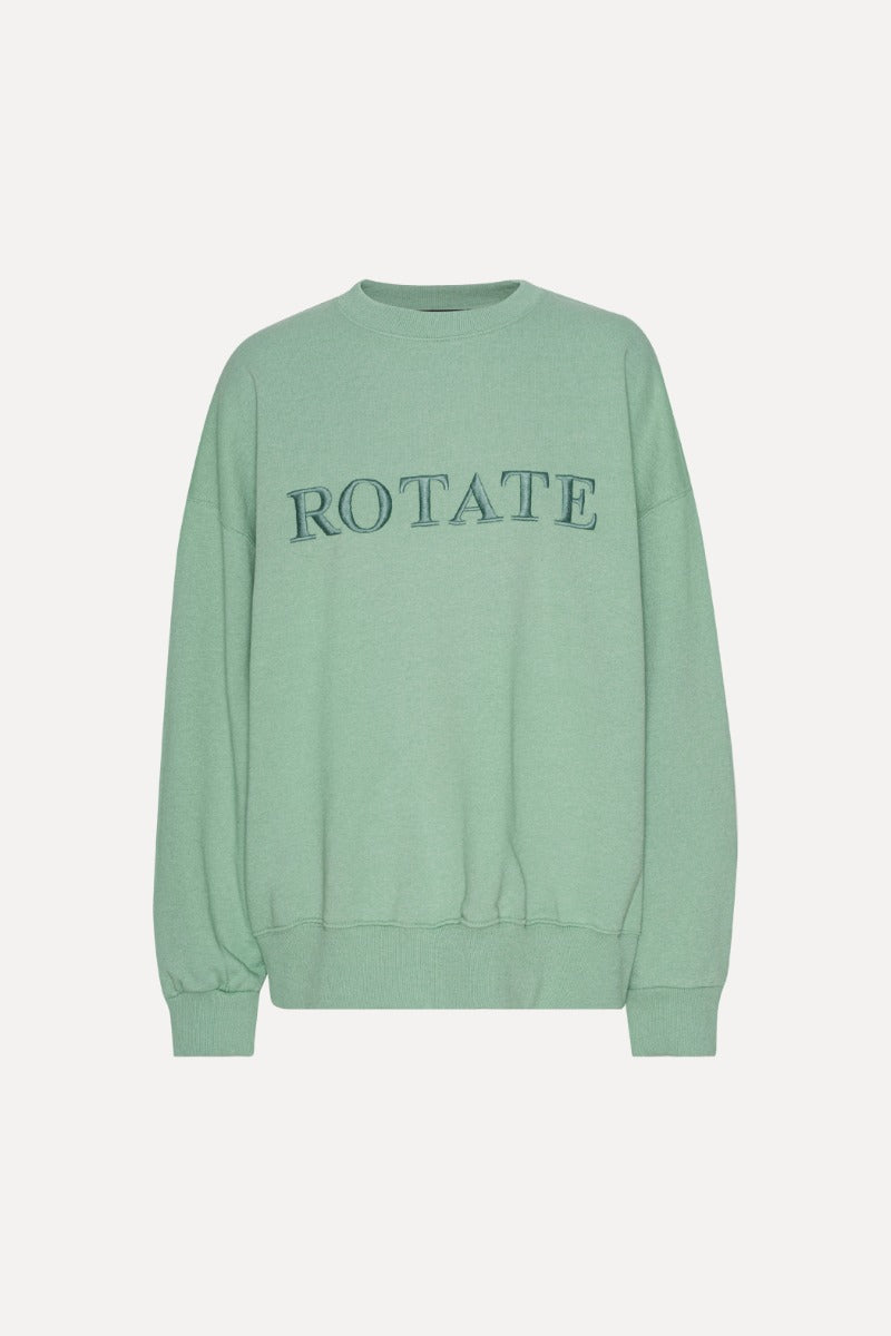 Rotate Sunday Sweat Logo Crewneck Granite Green