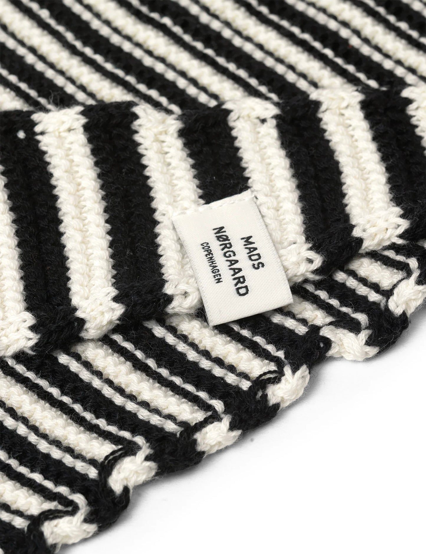 Mads Nørgaard Momo Crochet Stripe scarf