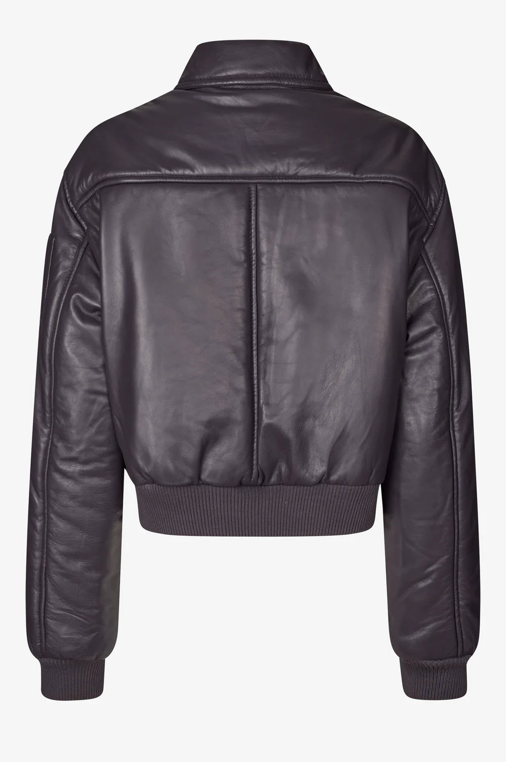 Oval Square Pad Leather Bomber