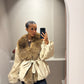 ROTATE Faux Fur Collar Jacket