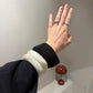 Chunky Bangle Pearl White