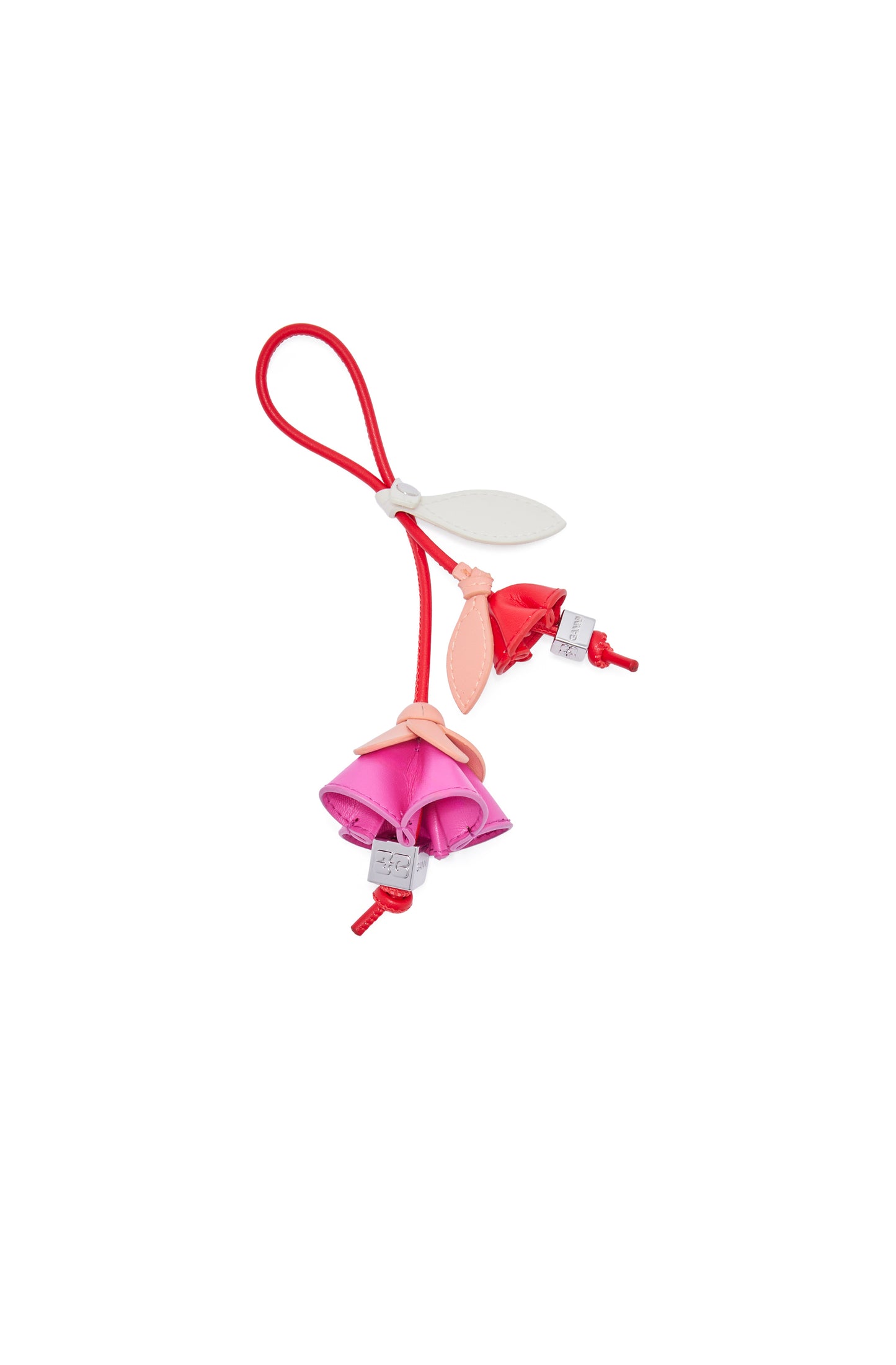GANNI Flower Recycled Leather Bag Charm