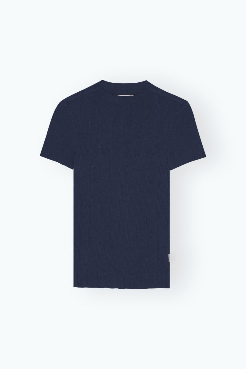 Remain Knit Tshirt Navy Blue