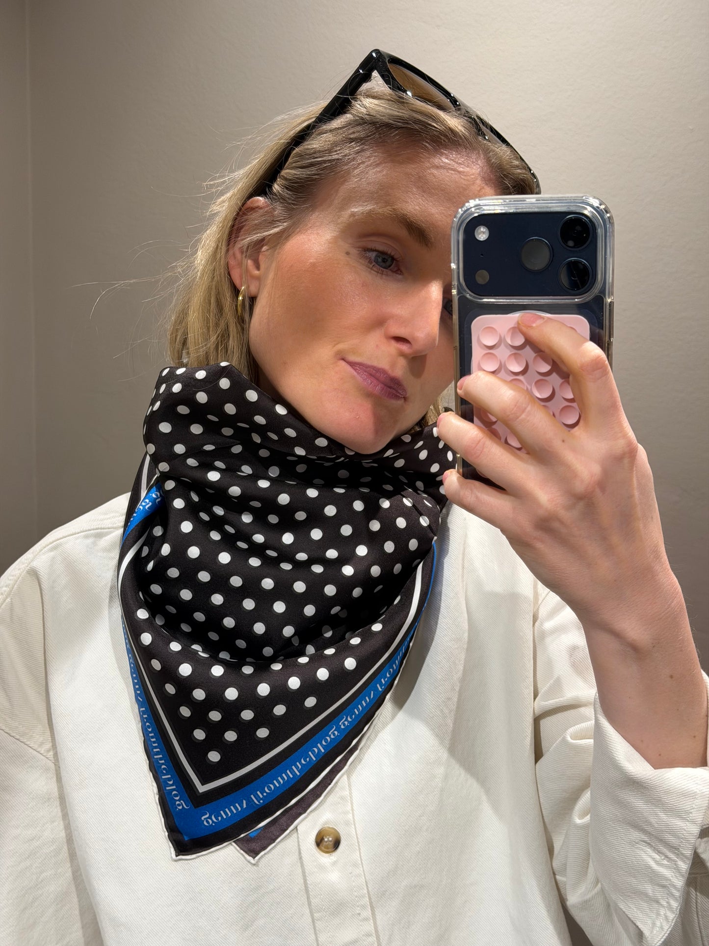 G-Silk Scarf Polka Dot