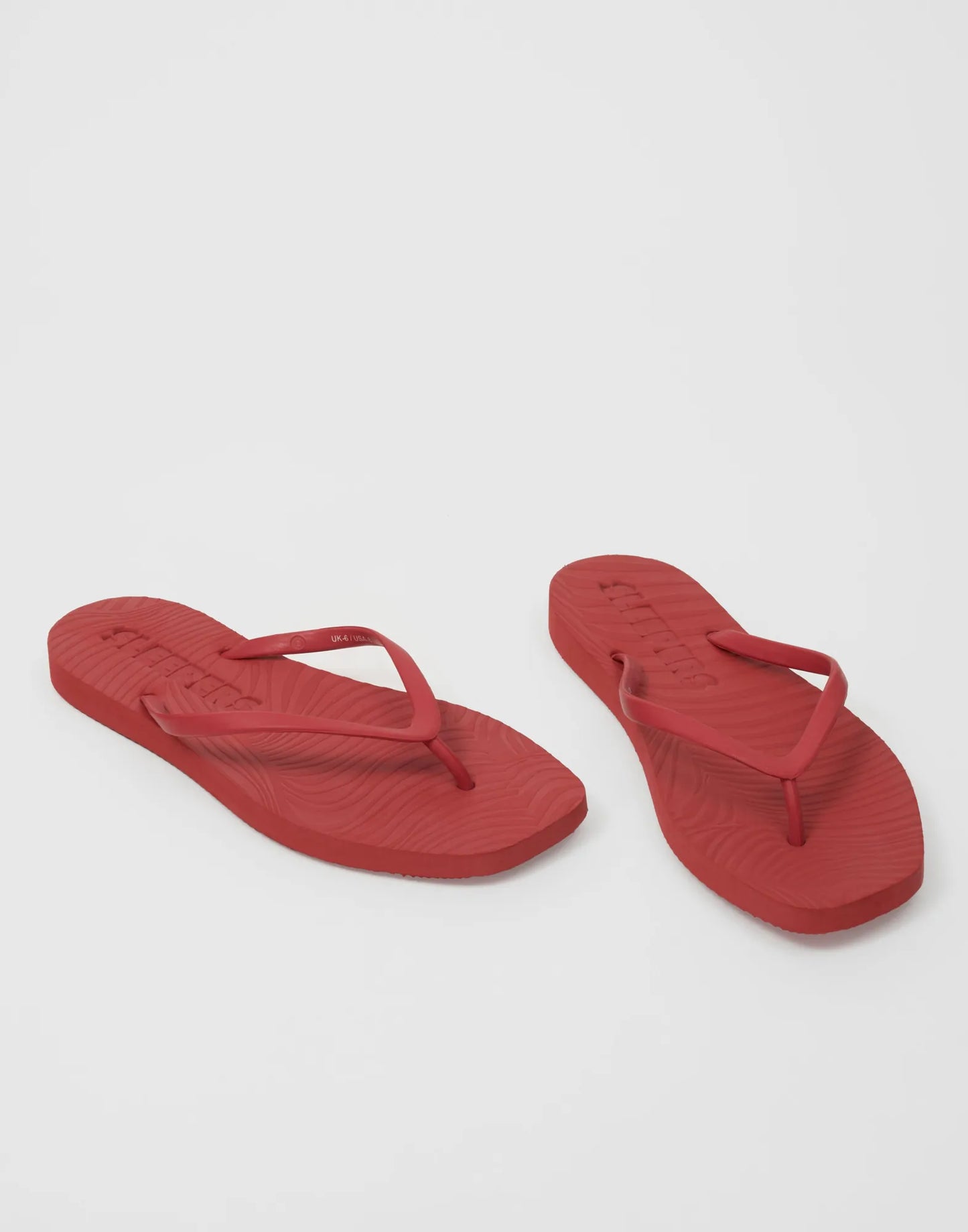 Sleepers Tapered Flip Fops Red