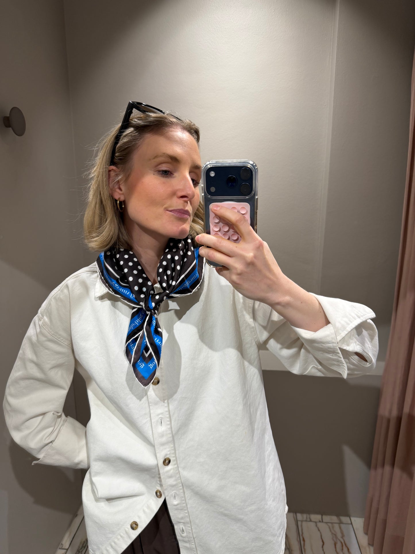 G-Silk Scarf Polka Dot