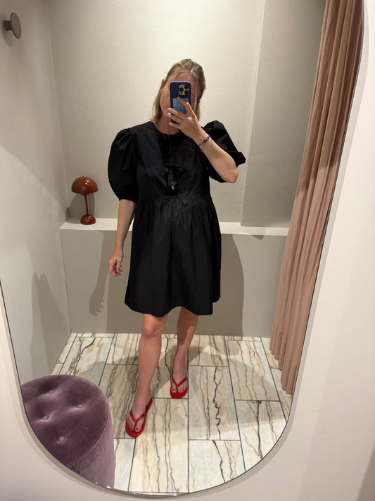 Ganni Cotton Poplin Tie String Dress