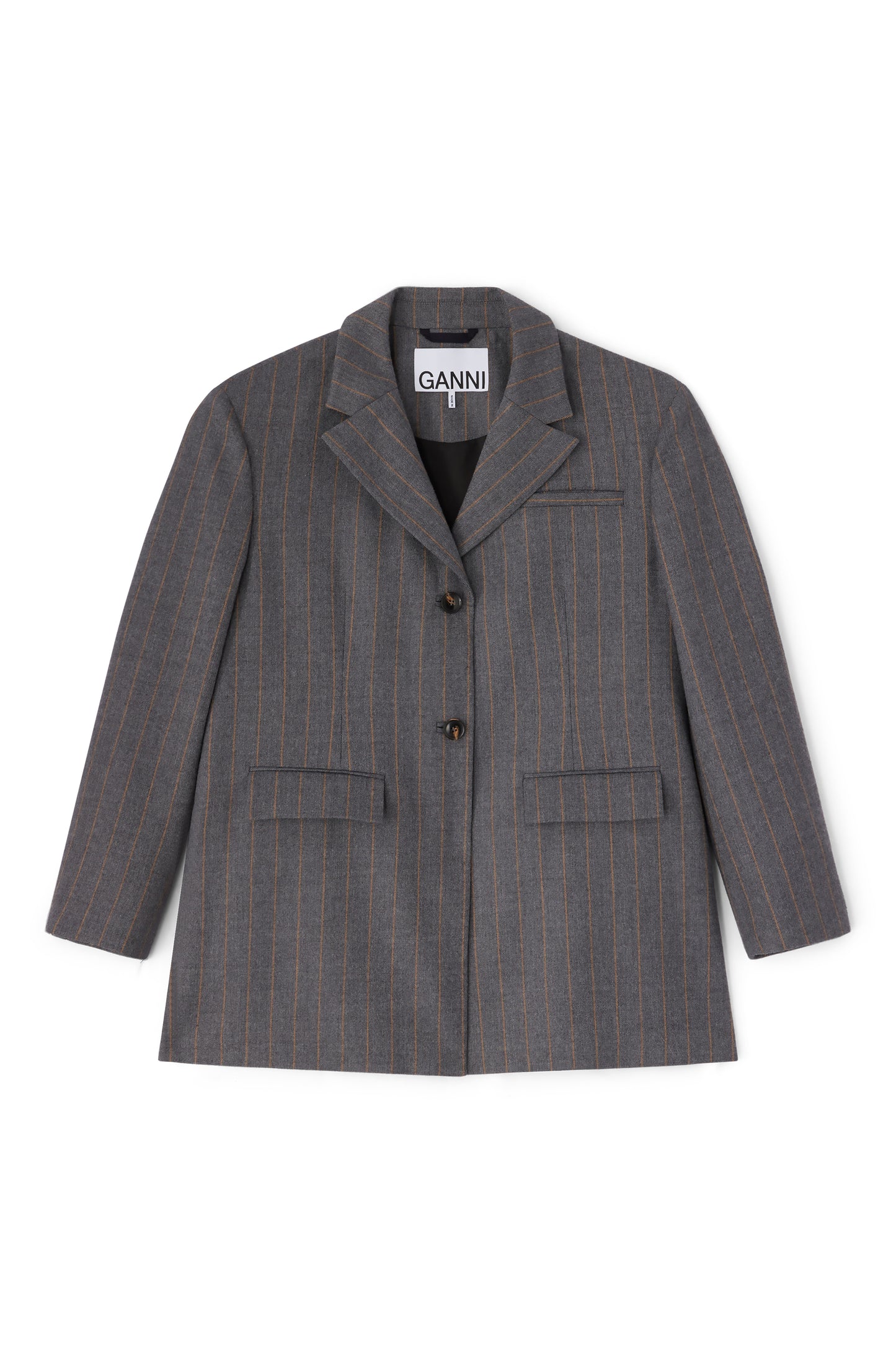 GANNI Wool Stripe Blazer