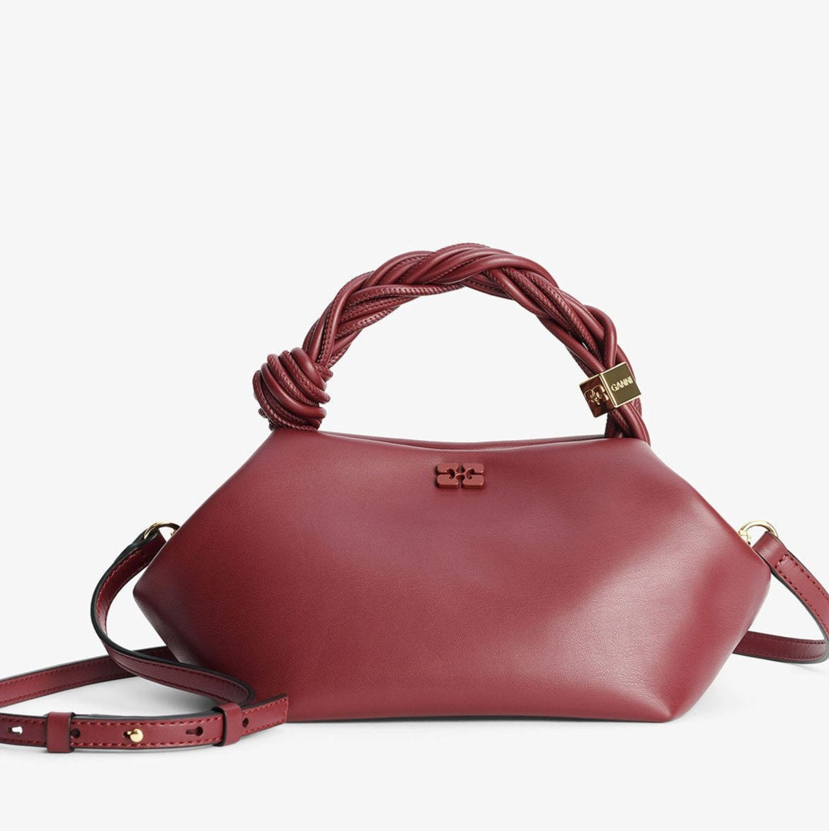 GANNI Bou Bag Small Burgundy