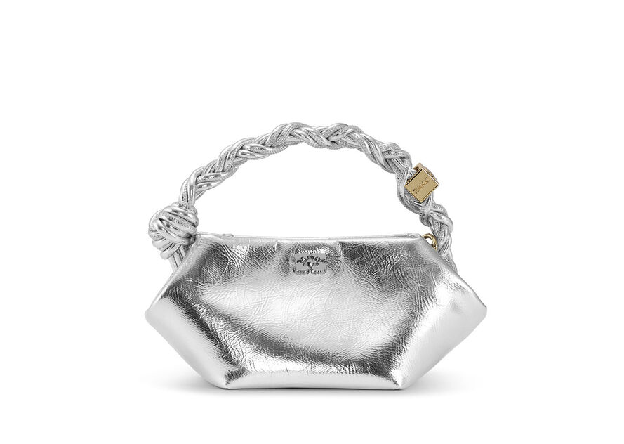 GANNI Bou Bag Mini Metallic Silver