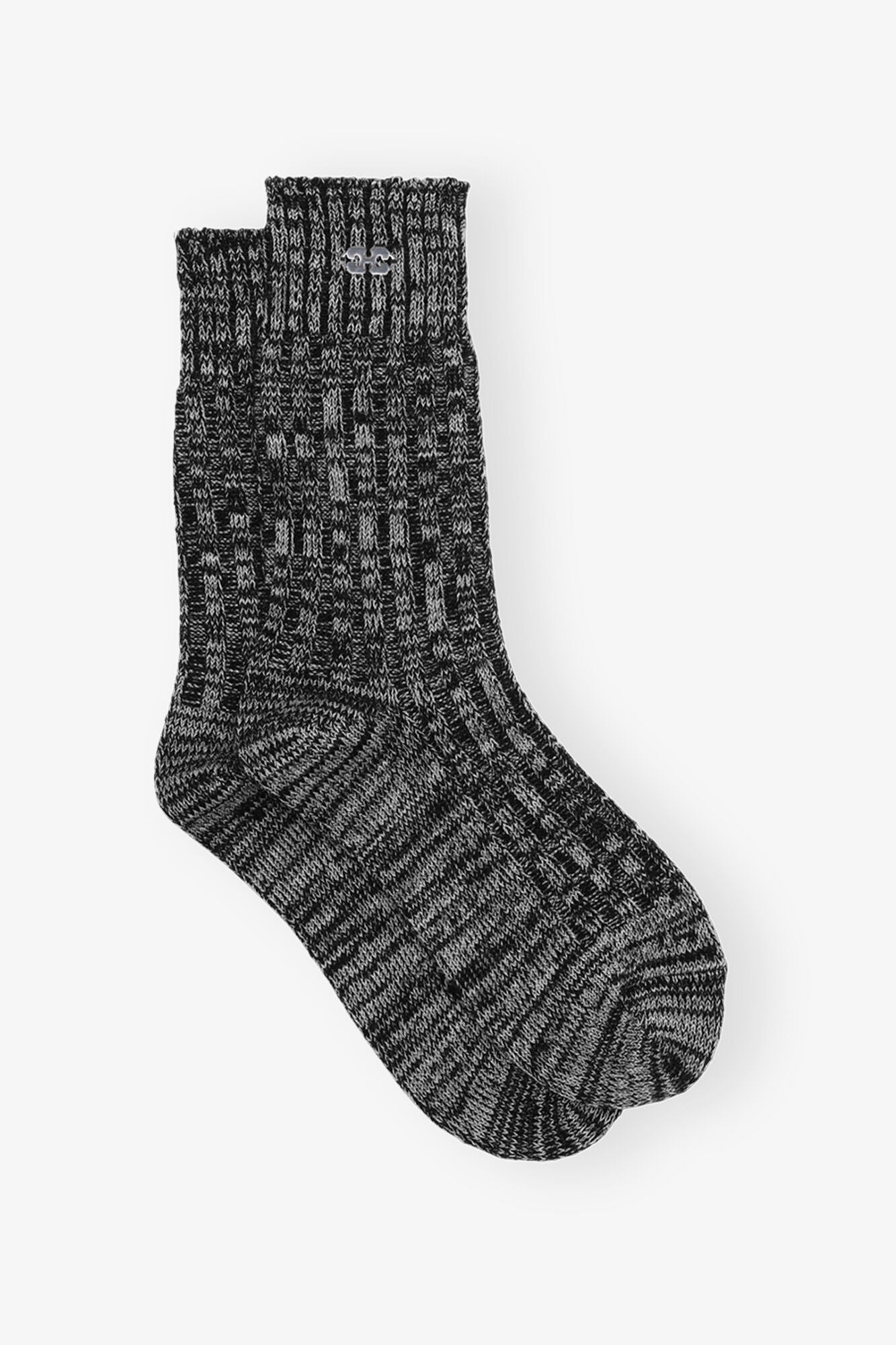 GANNI Winter Melange Ribbed Socks