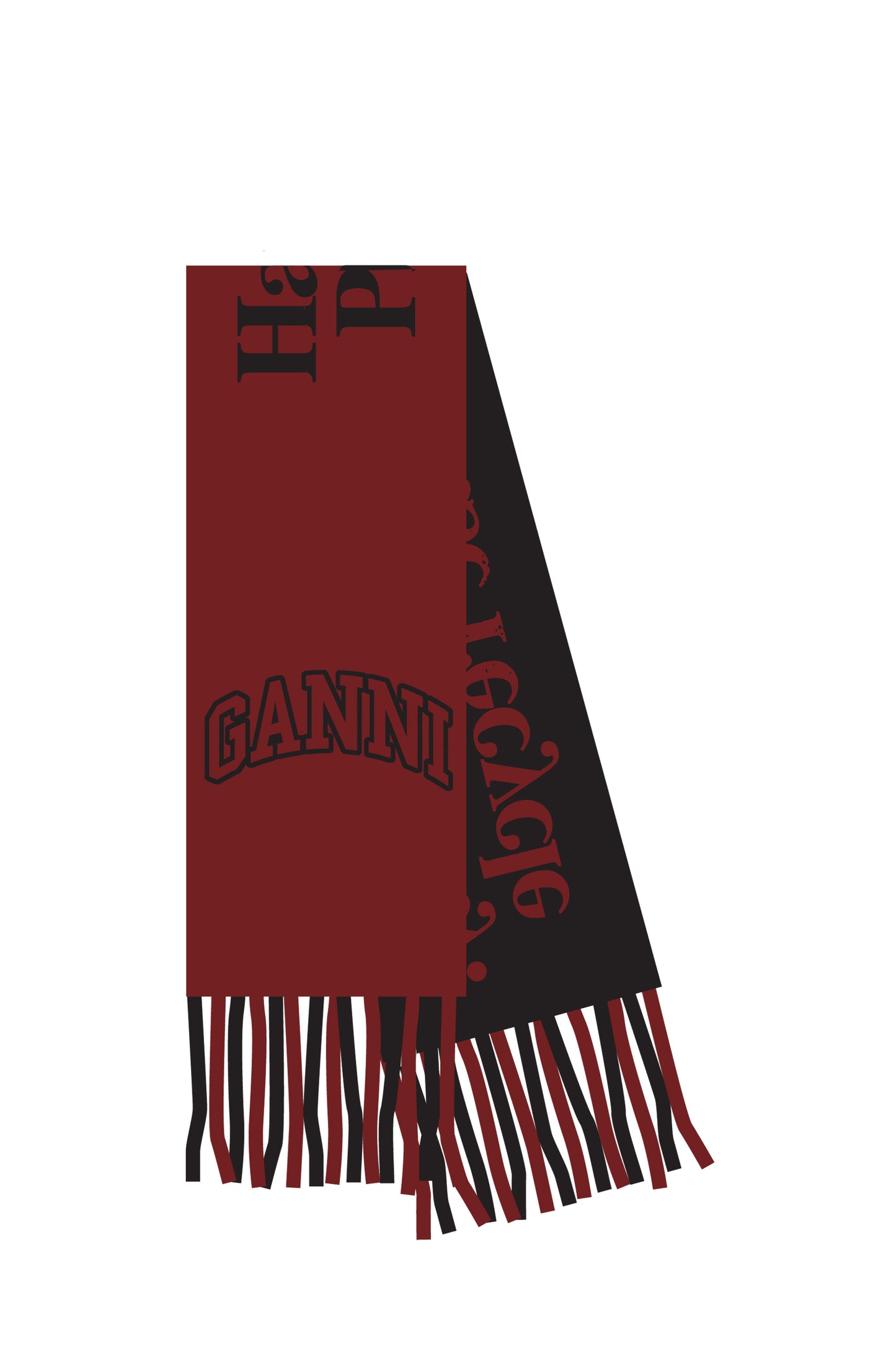 GANNI Narrow Scarf Please Recycle