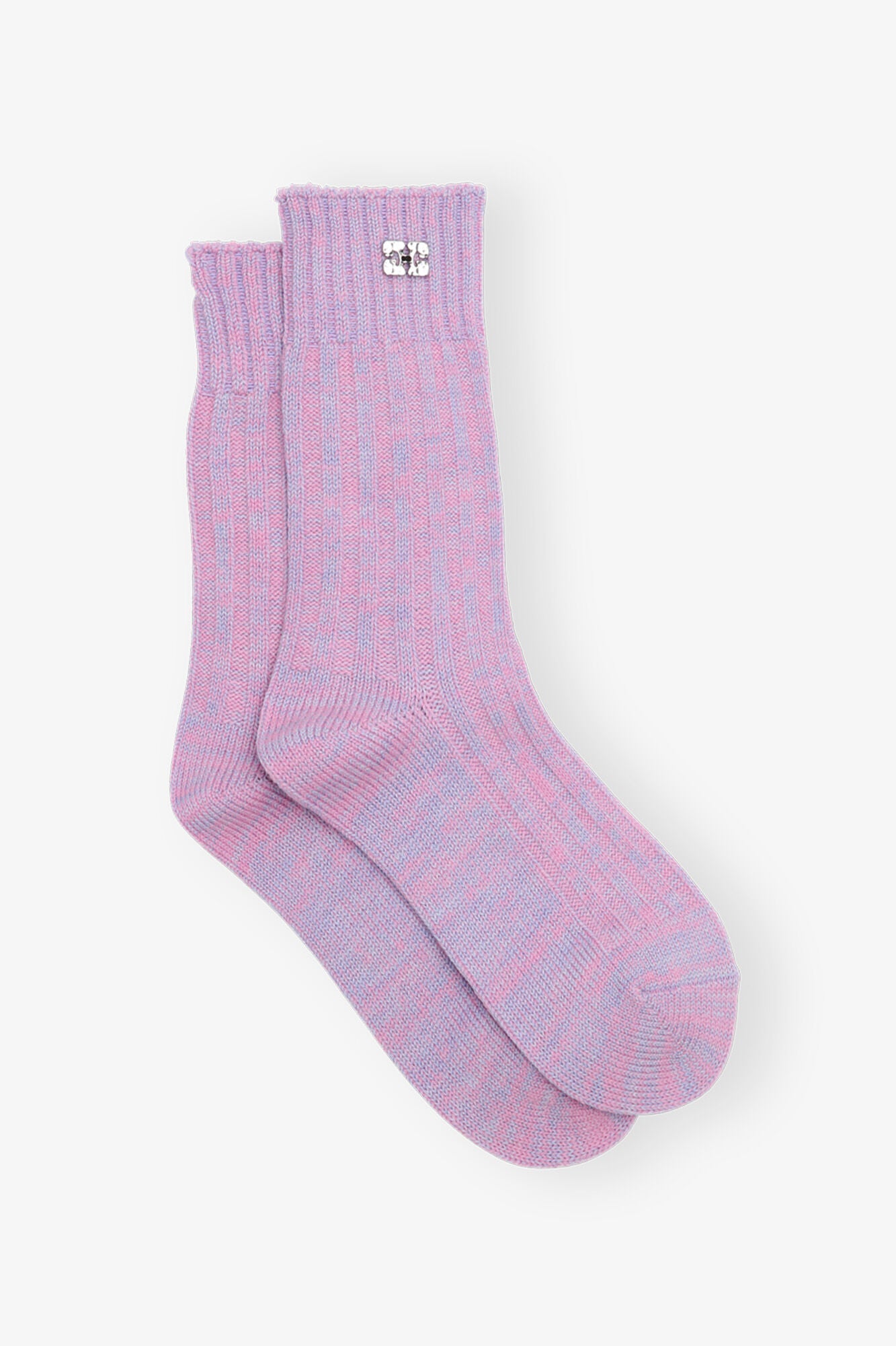 GANNI Winter Melange Ribbed Socks