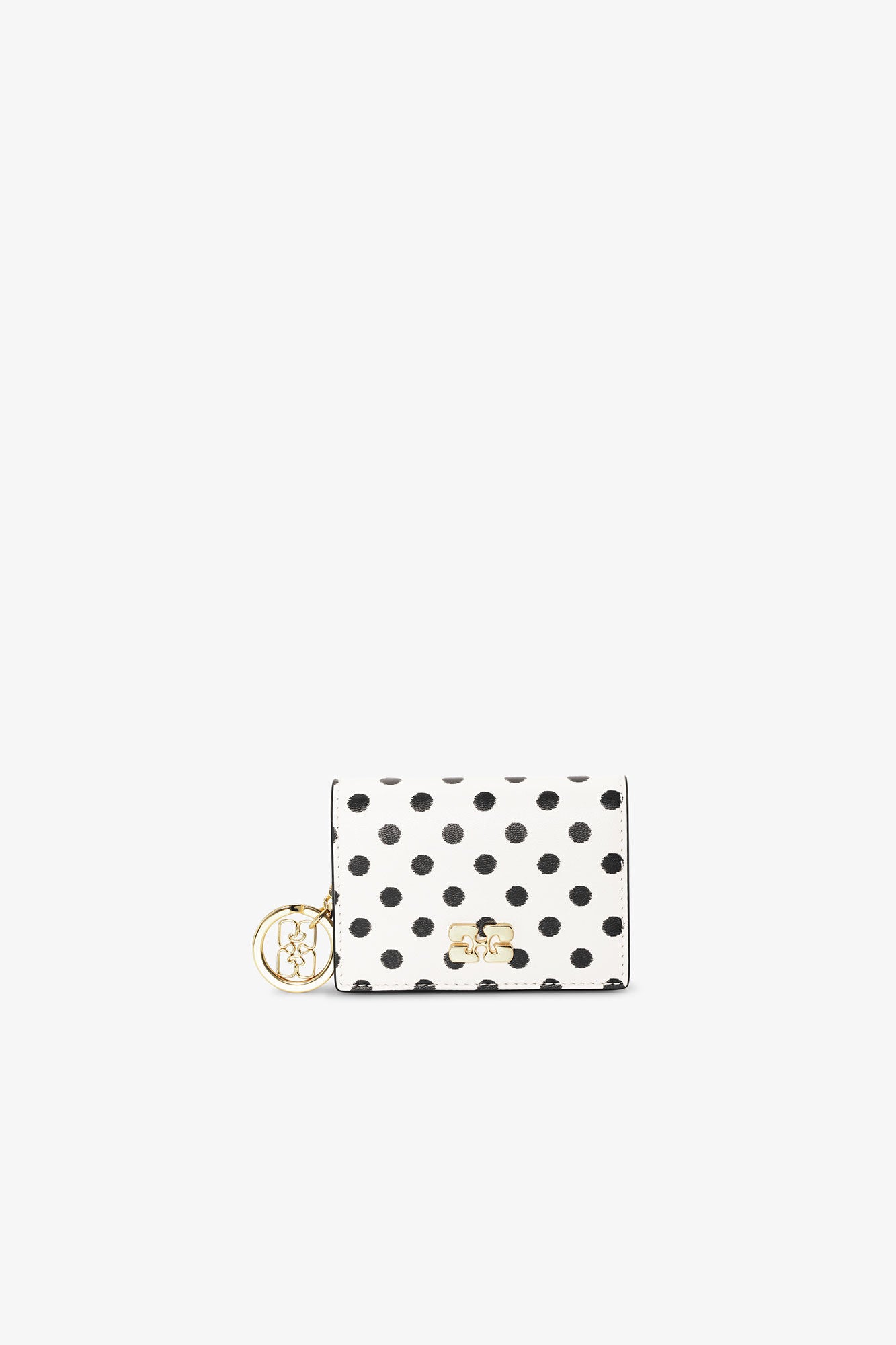 GANNI Ganni Bou Card Holder With Flap Print Dots