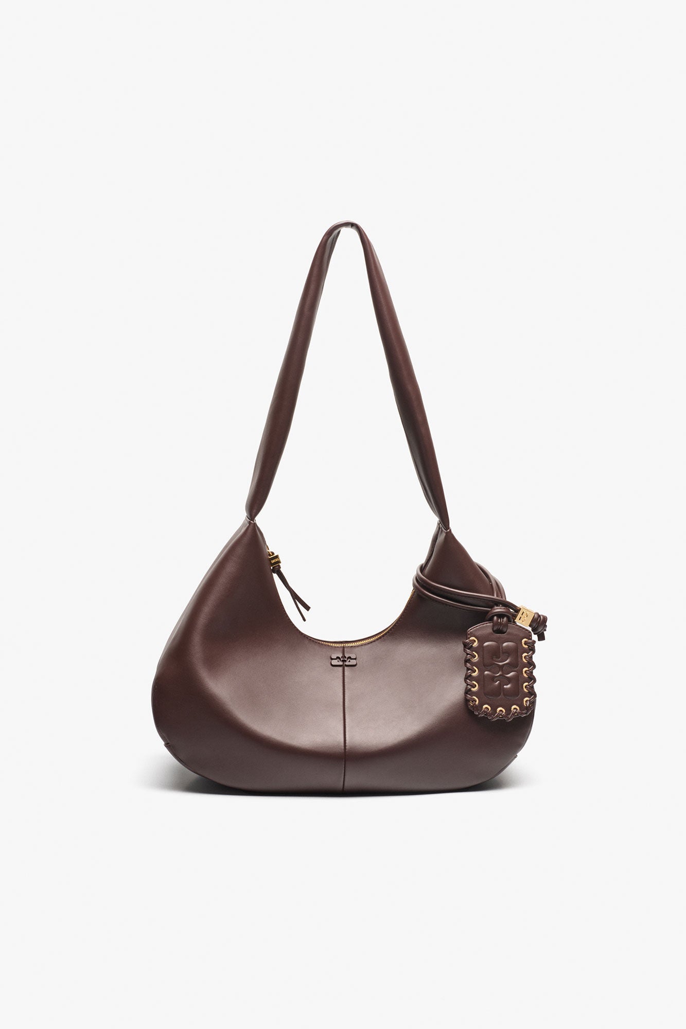 GANNI Ganni Bou Bag Hobo Medium Chocolate