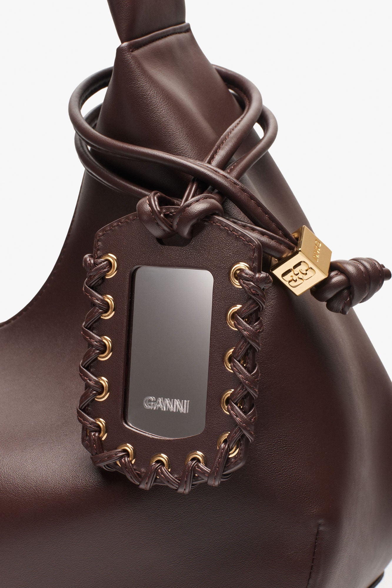 GANNI Ganni Bou Bag Hobo Medium Chocolate