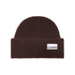GANNI Structured Rib Beanie Chocolate