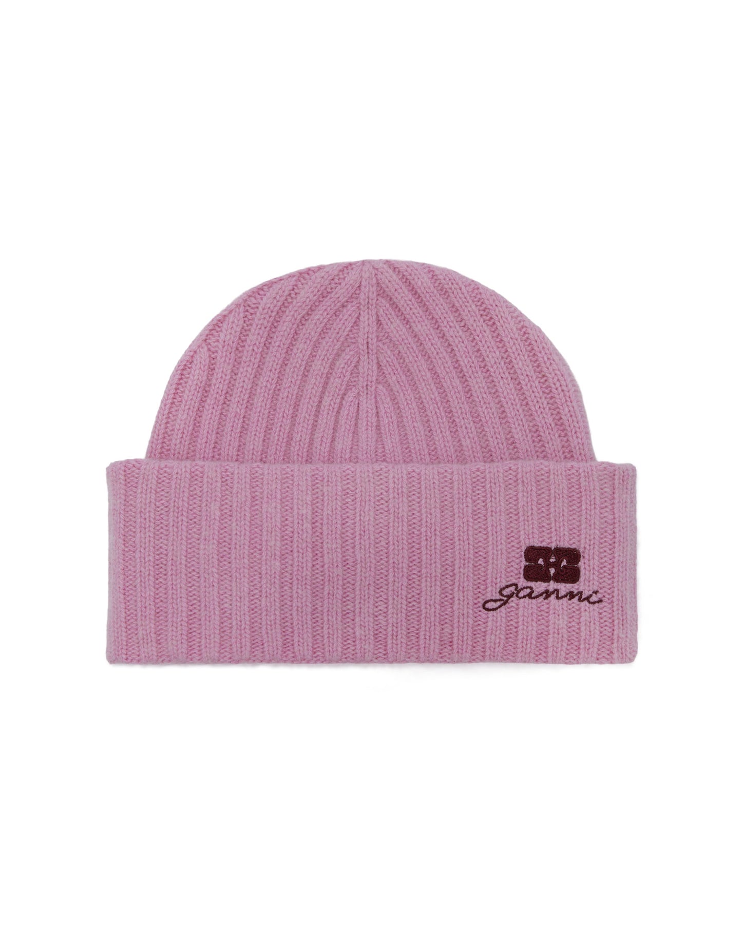 GANNI Future Wool Beanie Aurora Pink