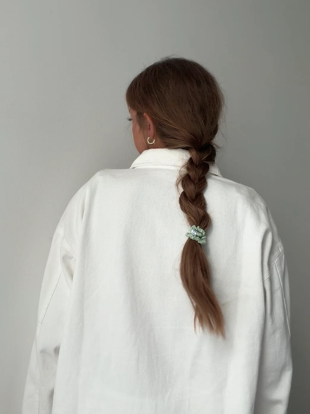 Essential Silk Scrunchies Green