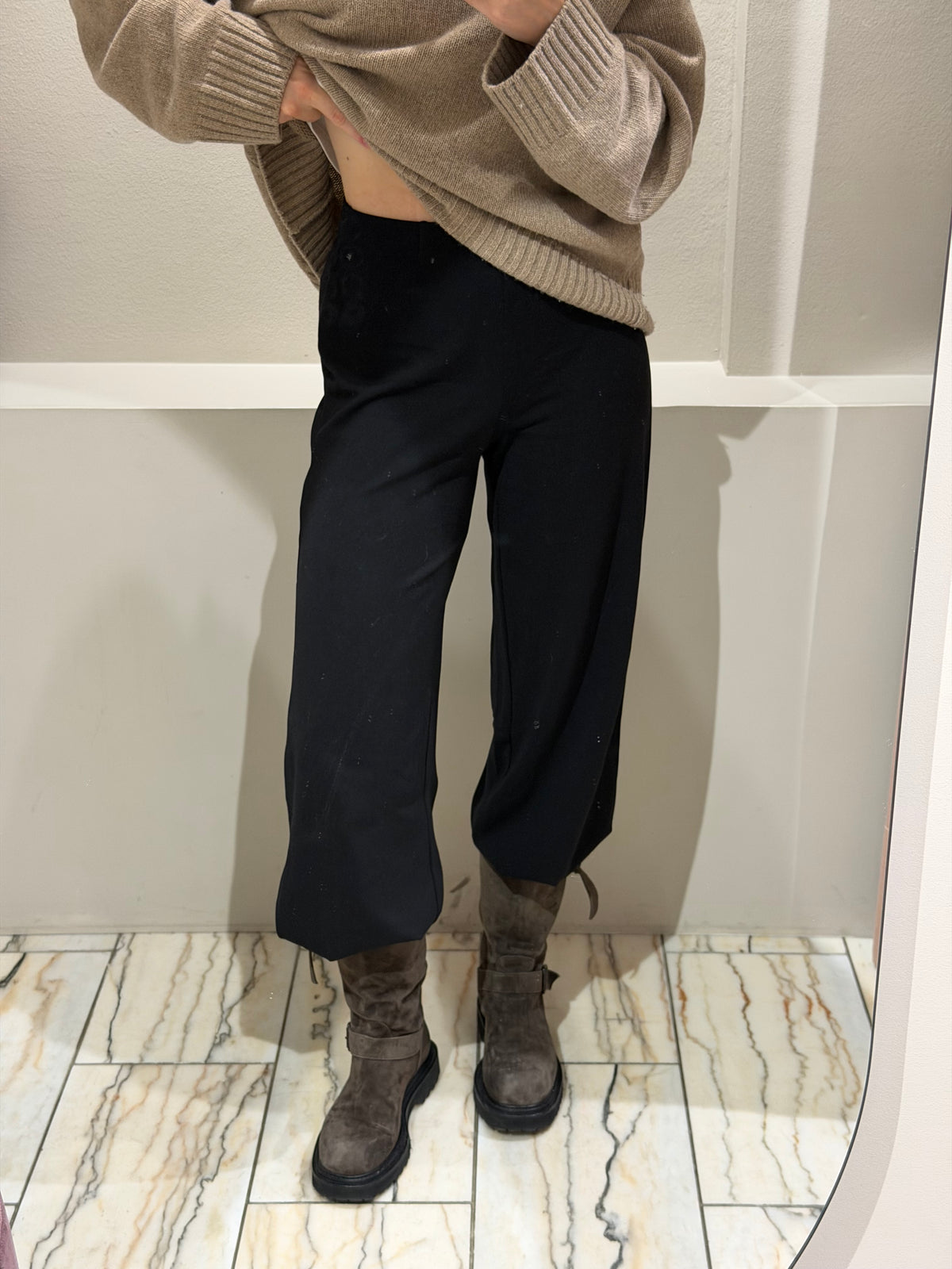 Kimberly Italian Jersey Hose Schwarz