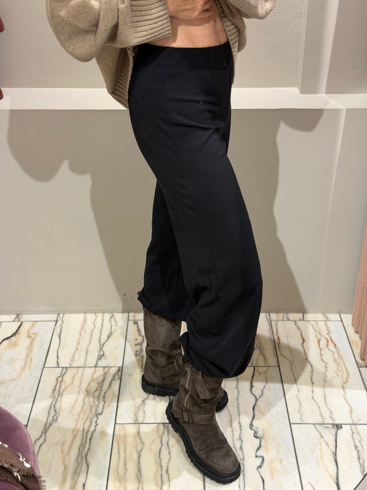 Kimberly Italian Jersey Hose Schwarz