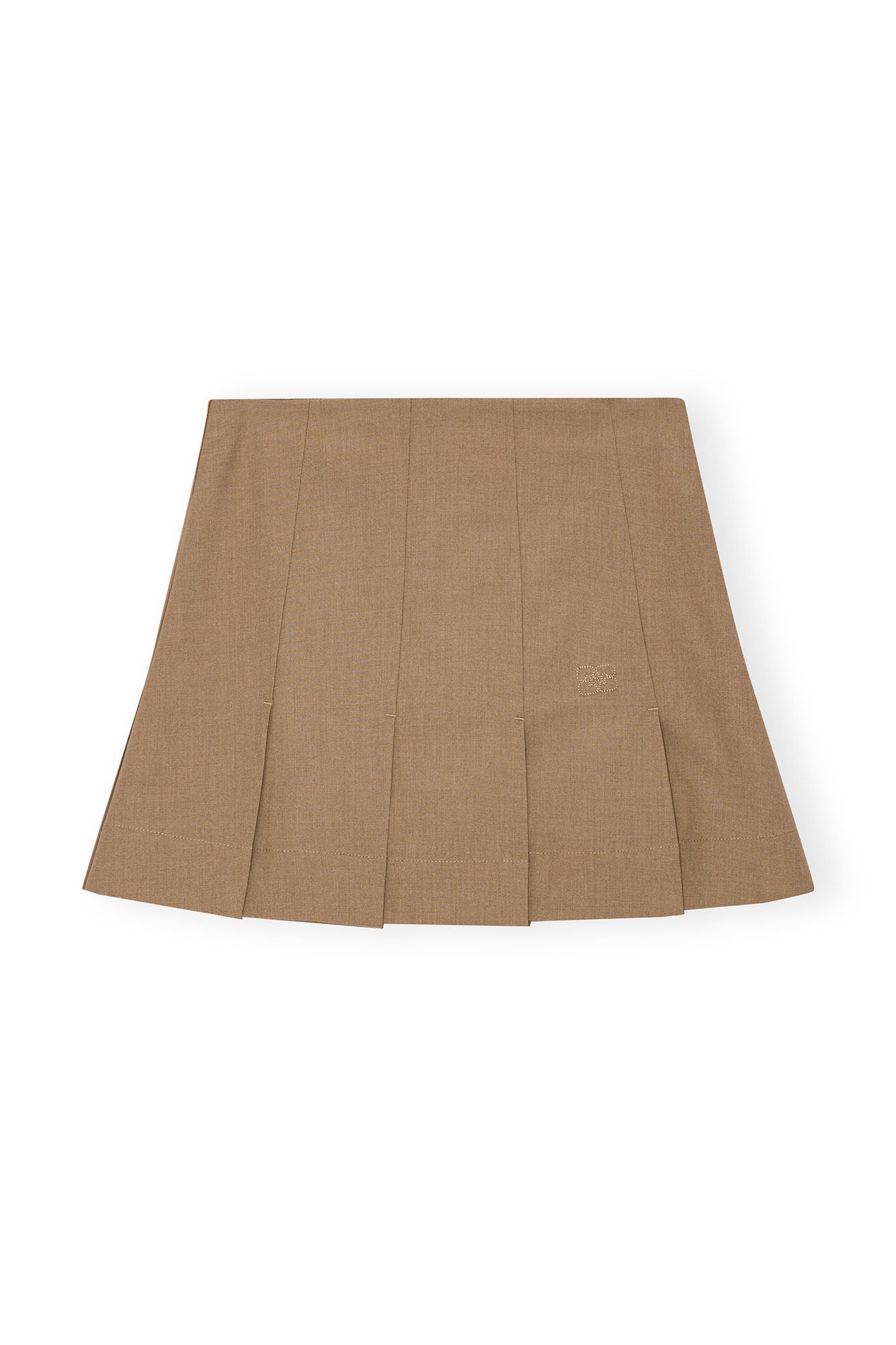 GANNI Drapey Melange Mini Skirt