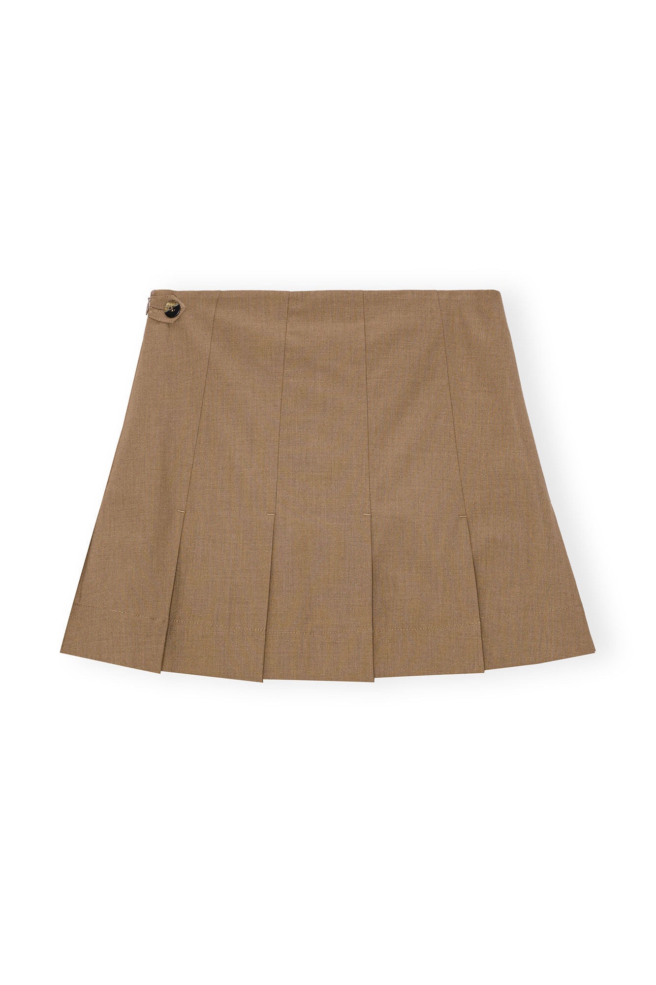 GANNI Drapey Melange Mini Skirt