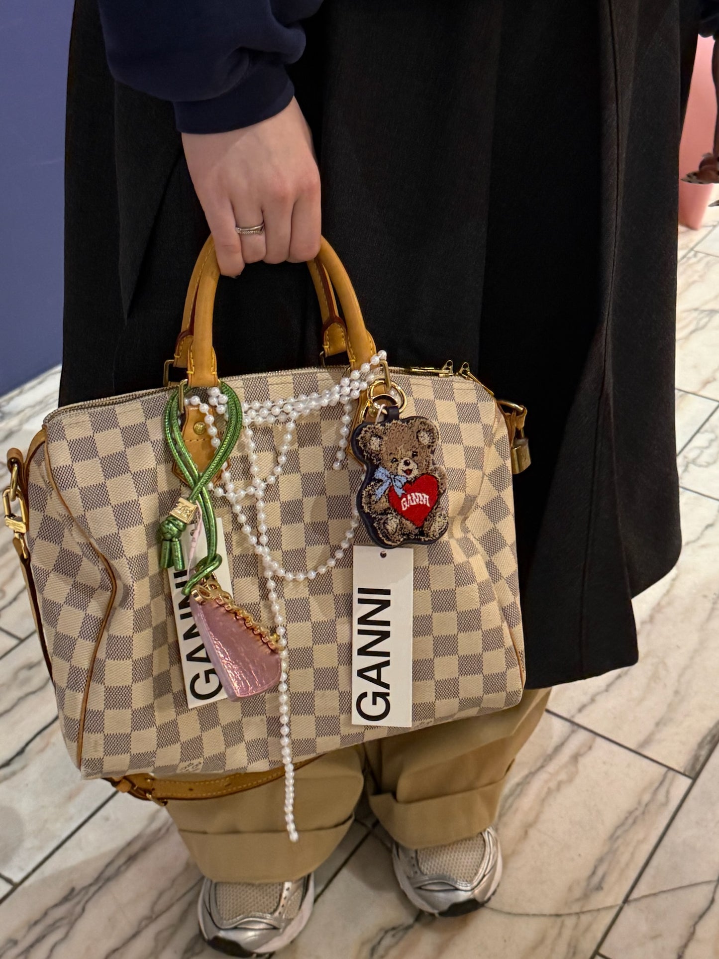 GANNI Bou Heart Mirror Crushed Bicolor