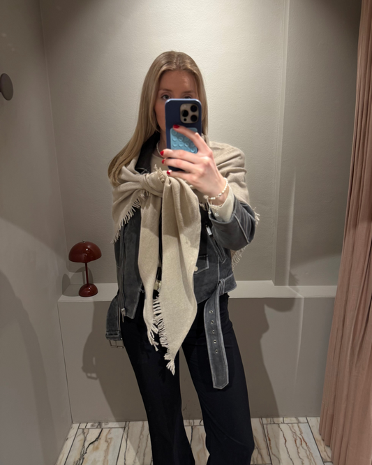 G-Fransen Tuch Beige