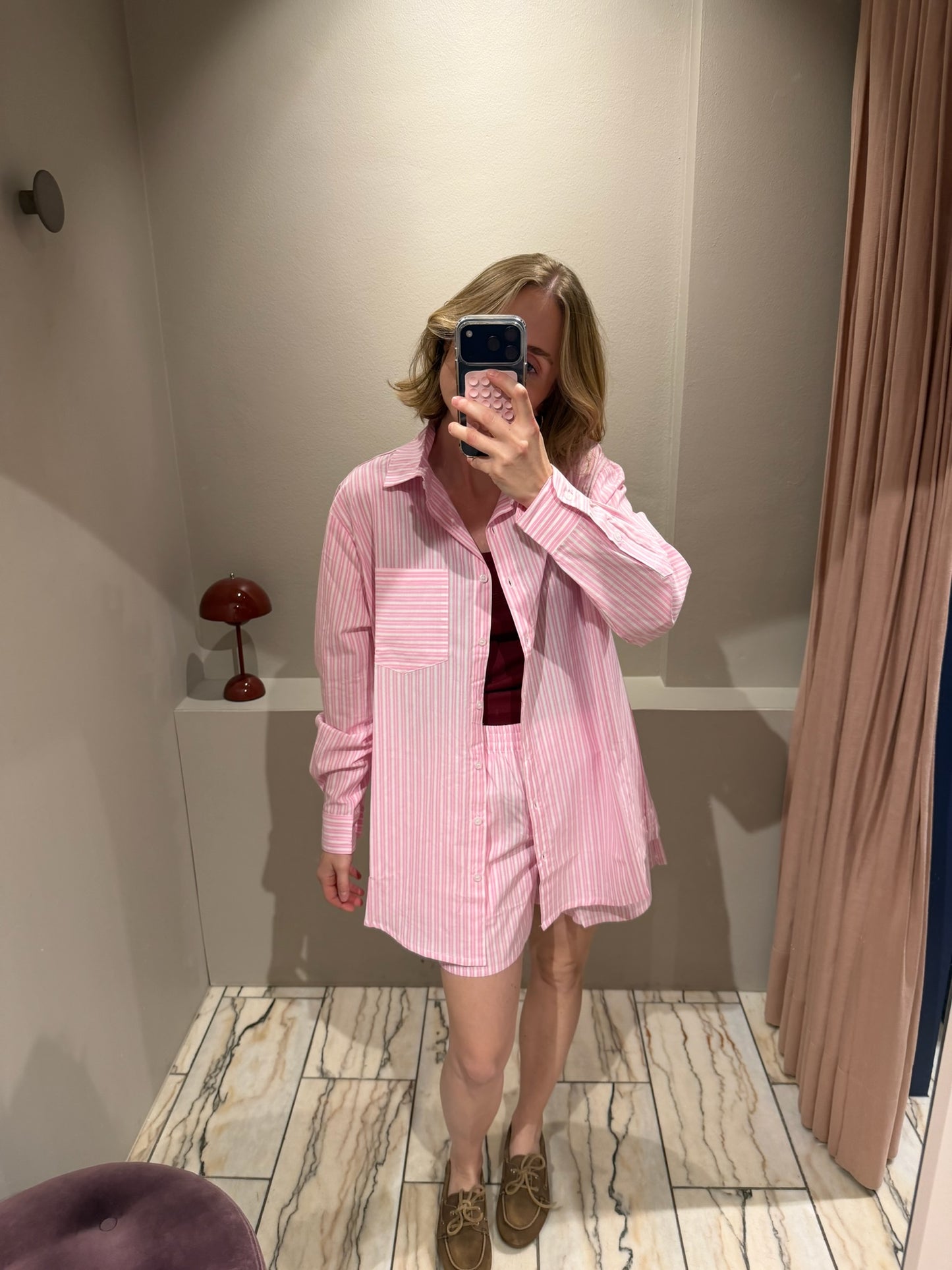 H2O Rønne Essential Pyjama Shirt Rosa
