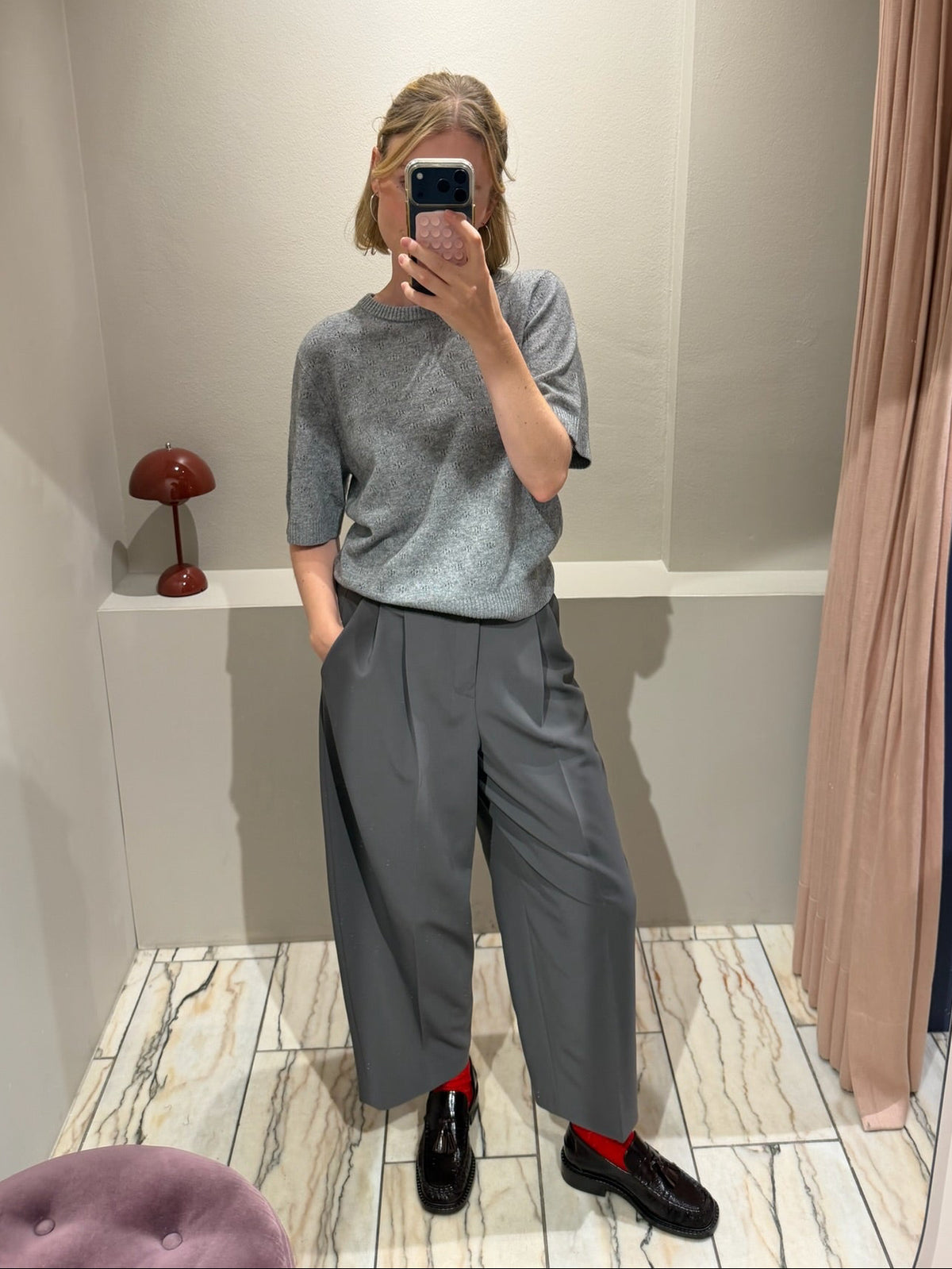 Noa Crop Hose Grau