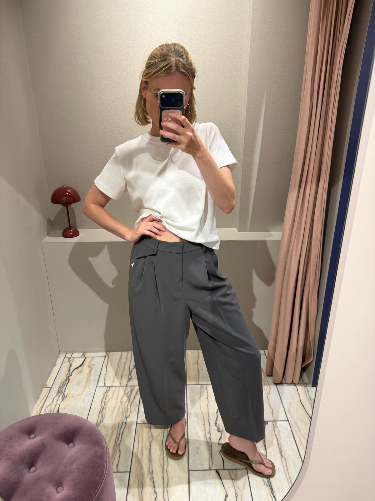 Noa Crop Hose Grau