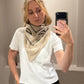 Mini Paisley Schal Beige