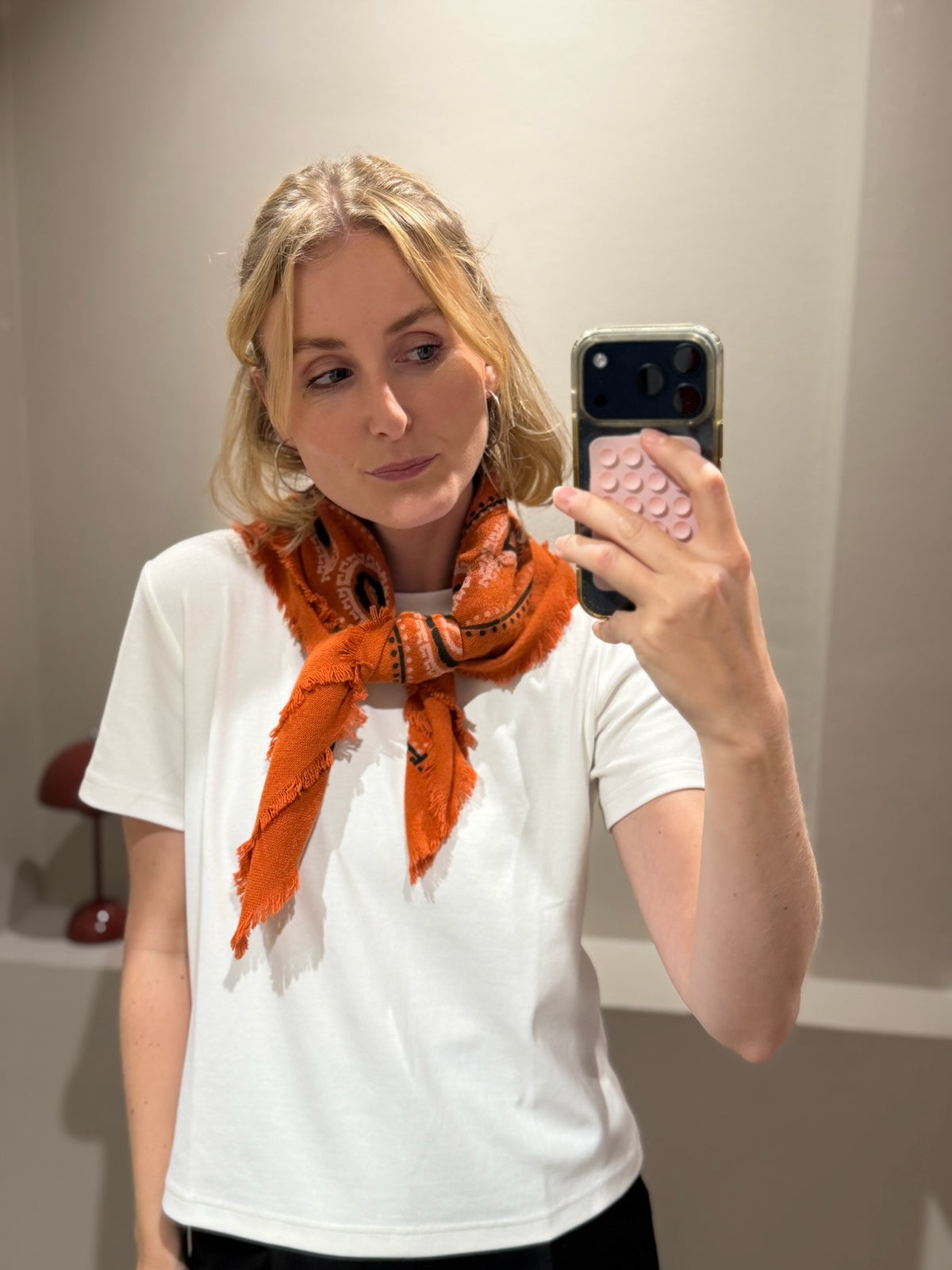 Mini Paisley Schal Rust