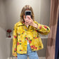GANNI Print Denim Jacket