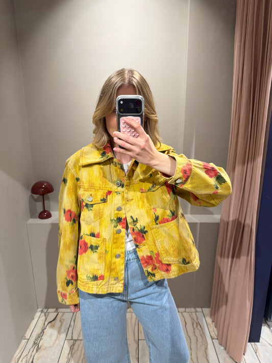 GANNI Print Denim Jacket