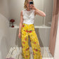 GANNI Print Denim Baggy Cargo Jeans