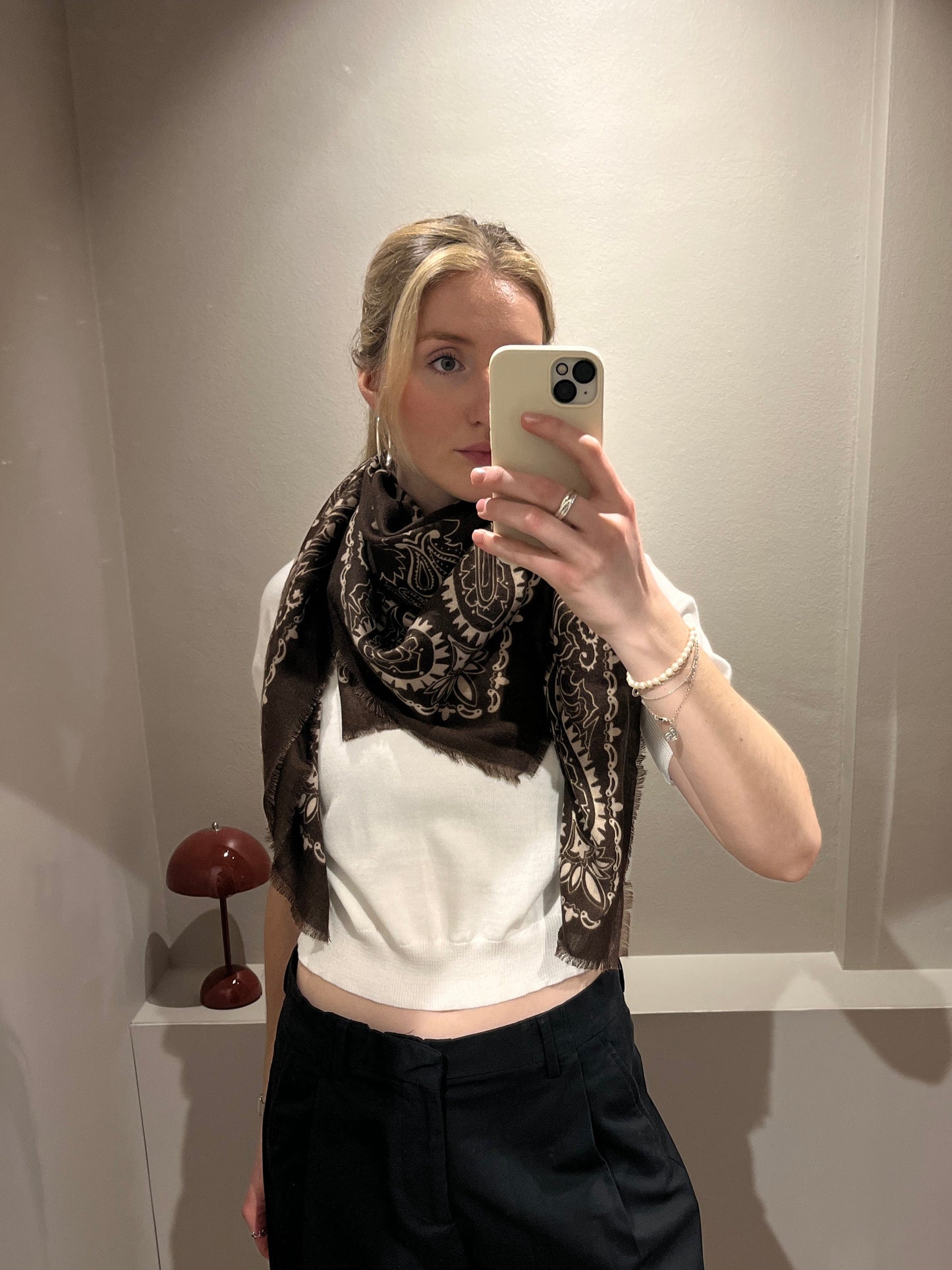 G-Paisley Scarf Braun