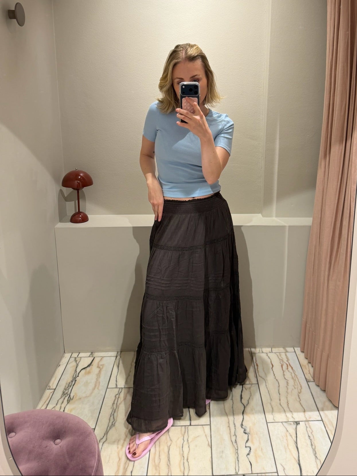 Neo Noir Felicia S Voile Skirt Braun