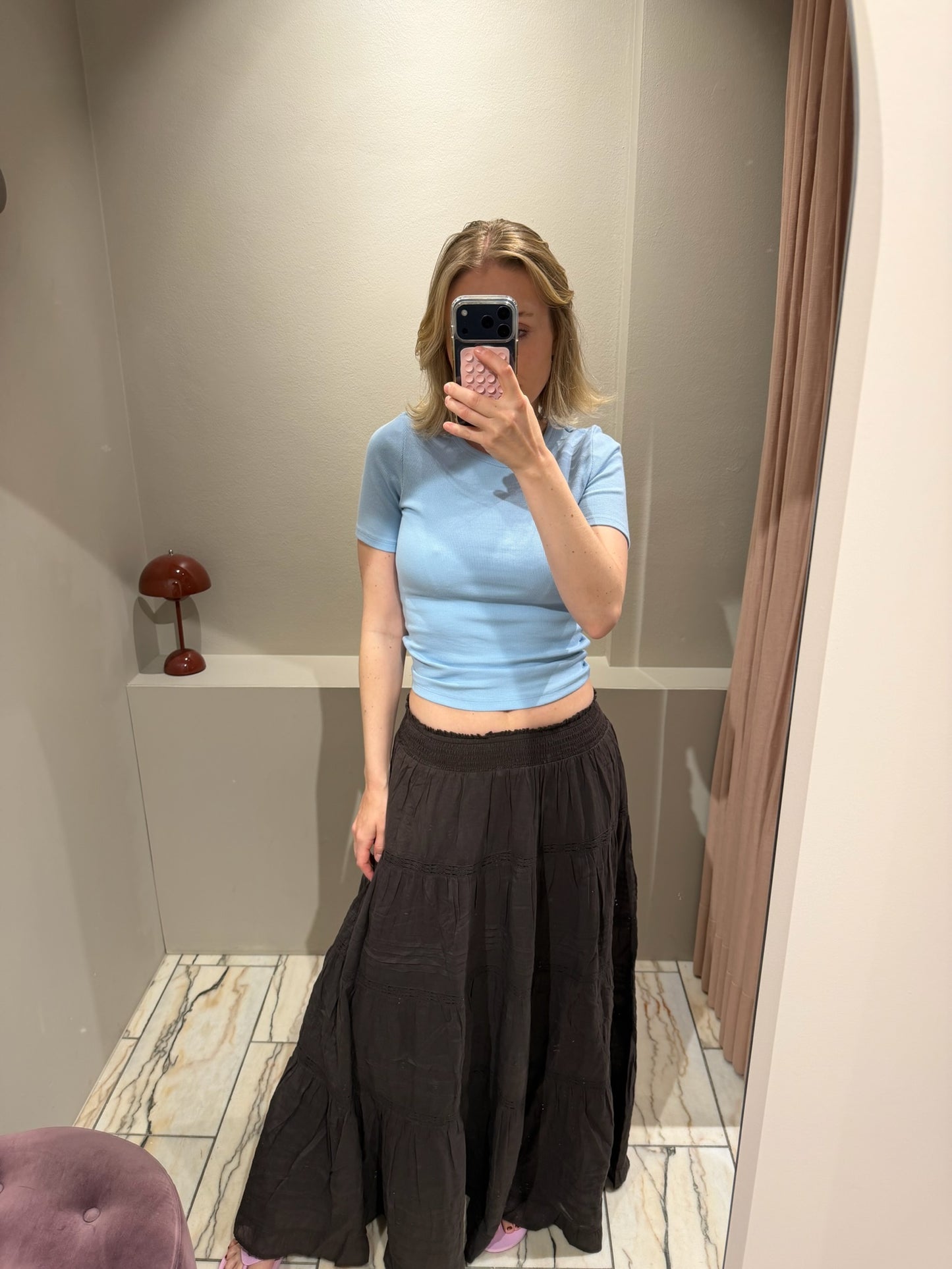 Neo Noir Felicia S Voile Skirt Braun