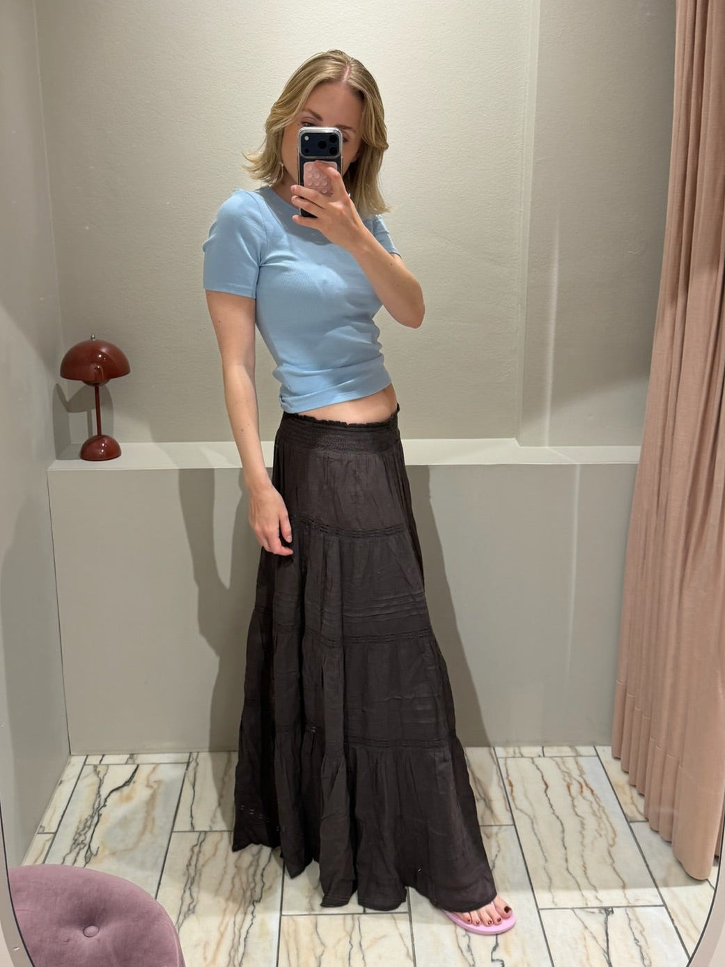 Neo Noir Felicia S Voile Skirt Braun