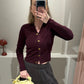 GANNI Mini Ribbed Merino Cardigan